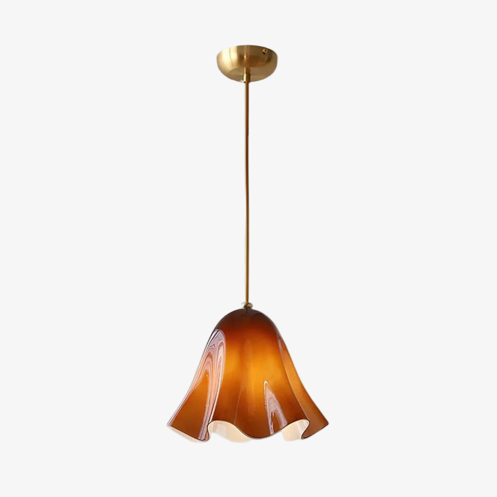Bellina Wave-Edge Glass Pendant Lamp — Organic Contemporary Style for Dining & Living