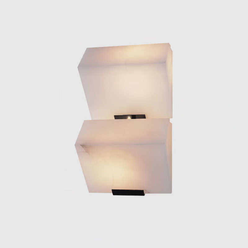 Modern Alabaster Wall Lamp – Minimalist Staircase Sconce for Hallway Corridor Lighting
