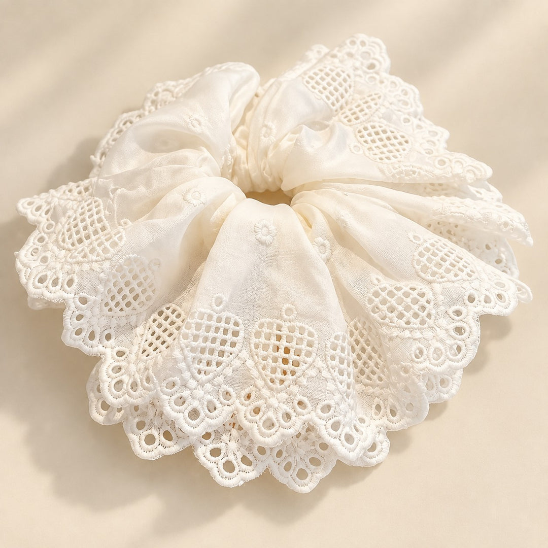 Vintage Lace Lamp Shade Covers with Bows, Pearls & Floral Details
