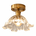 Load image into Gallery viewer, Clear Striped-Flower Ceiling Light