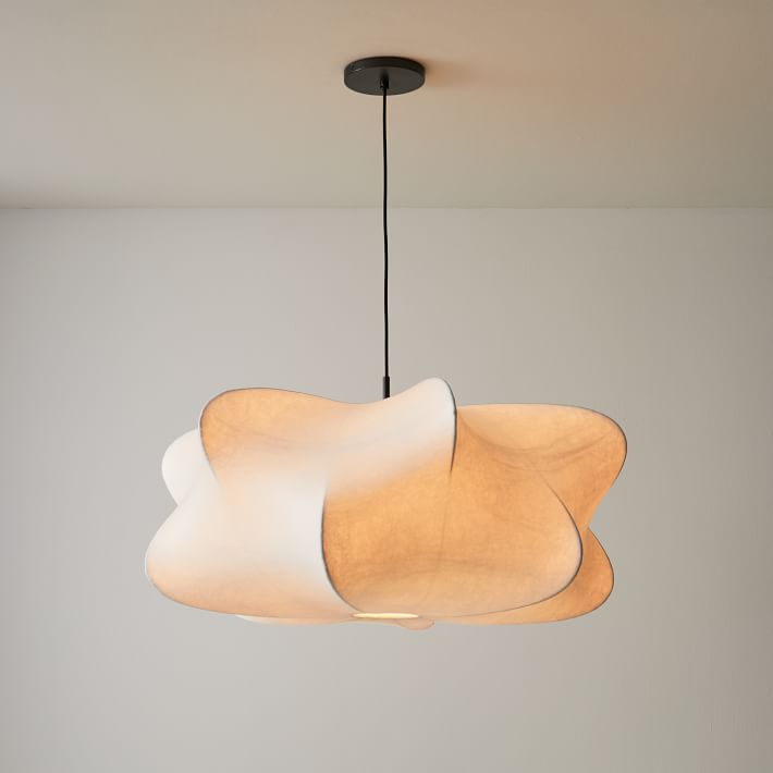 Lámpara colgante Havion Cocoon: pantalla minimalista de polímero con suspensión ajustable