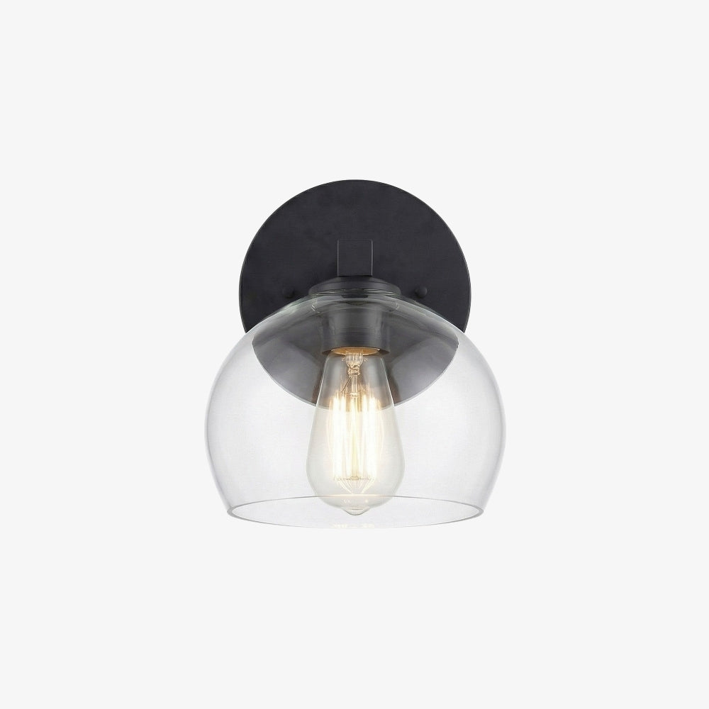 Auruca Globe Wall Light Bellflower Inspired Shape - Minimalist Metal Glass Sconce for Living Room