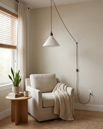 Charger l'image dans la visionneuse de galerie, Pleated Ceramic Plug-In Swag Pendant