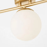 Load image into Gallery viewer, Milk glass shade and gold frame connection detail