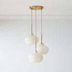 Load image into Gallery viewer, Rivrona Ribbed Glass 3-Light Chandelier - Sculptural Modern Lighting for Home
