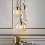 Bild in Gallery-Viewer laden, Copper-Plated Glass Plug-In Swag Pendant