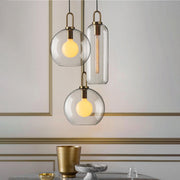 Copper-Plated Glass Plug-In Swag Pendant