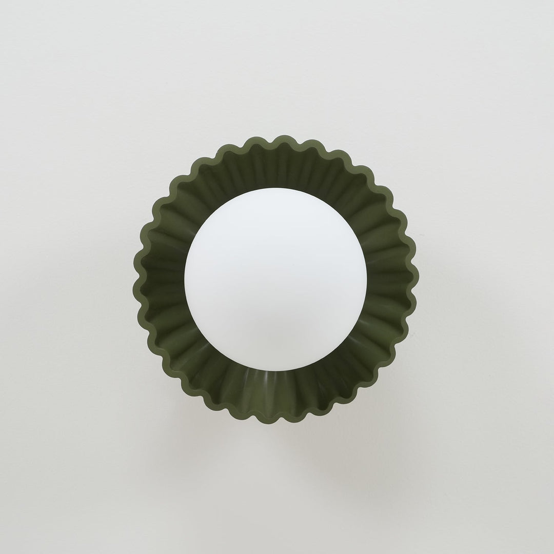 Plafonnier élégant de style Alien Cream en métal beige et verre