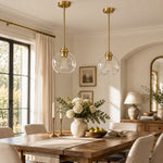 Charger l'image dans la visionneuse de galerie, Modern Clear Glass Pendant Light for Kitchen Island and Foyer