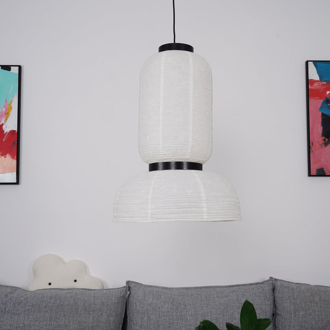 Rounded Layered Paper Plug-In Pendant