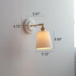Cargar imagen en el visor de la Galería, Lámpara de pared vintage de cerámica japonesa de latón con una luz
