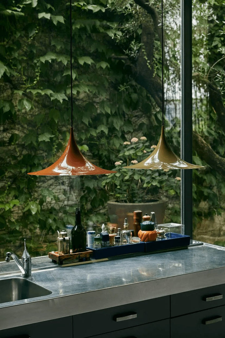 Arch-Shaped Aluminum Plug-In Pendant Light