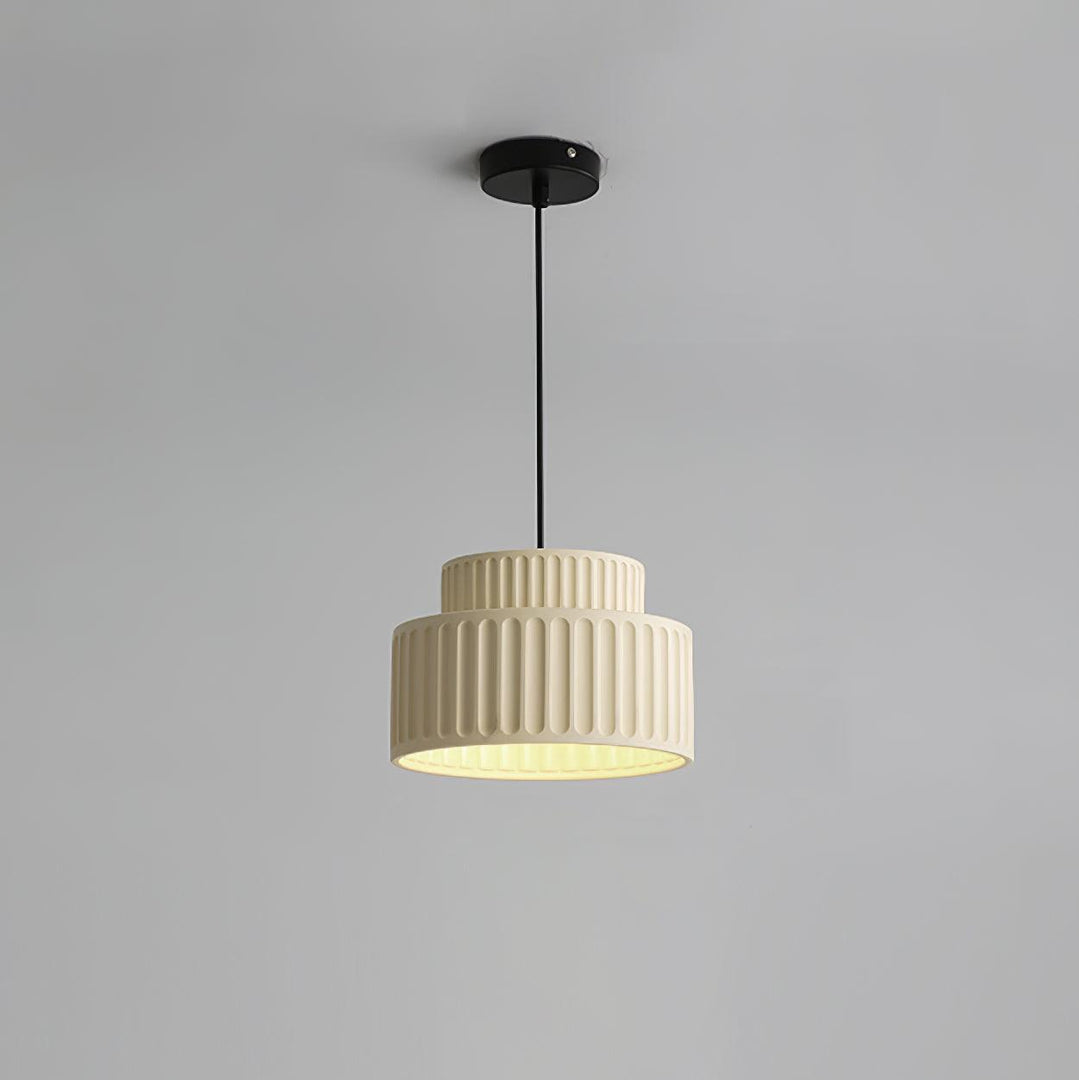 Lampe suspendue en résine de style nordique traditionnel orange câblée