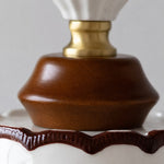 Load image into Gallery viewer, solid wood lamp holder and brass fitting detail