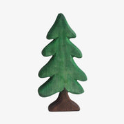 Handmade green pine tree wooden tabletop ornament
