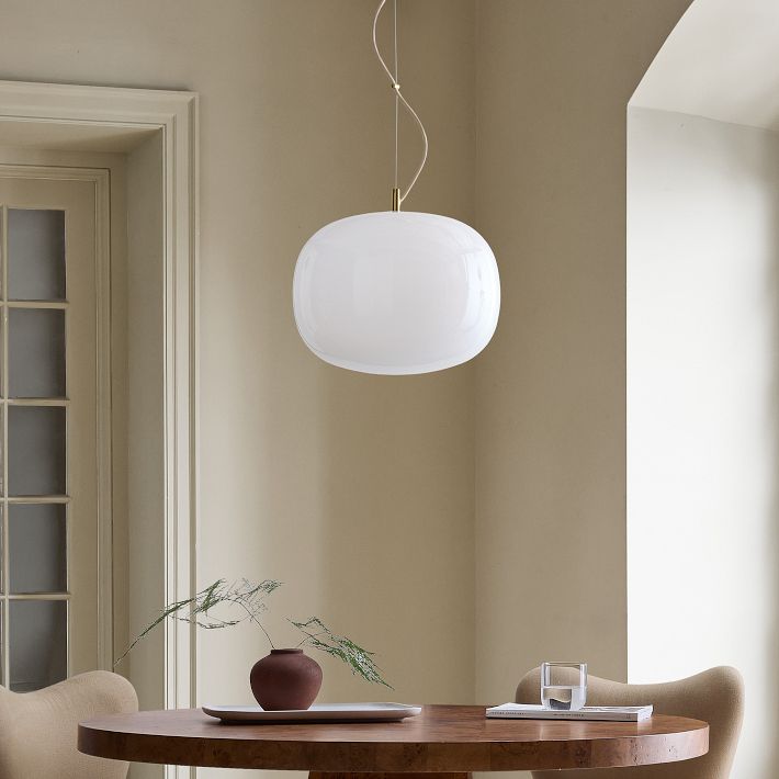 Lámpara colgante minimalista de cristal Lumivelle: diseño regulable en altura