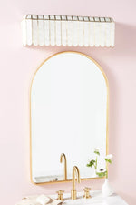 Load image into Gallery viewer, Lumica Retro Faceted Sconce - Brass Capiz Shell Wall Light for Bedroom

