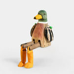 Cargar imagen en el visor de la Galería, Hand-carved wooden mallard duck ornament