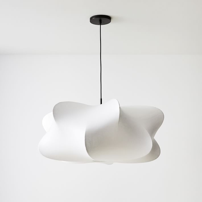 Lámpara colgante Havion Cocoon: pantalla minimalista de polímero con suspensión ajustable