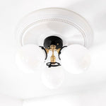 Cargar imagen en el visor de la Galería, Glorica Glass Globe Light - Mid Century Semi Flush Ceiling Lamp
