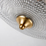Cargar imagen en el visor de la Galería, Textured glass shade and brass cap detail