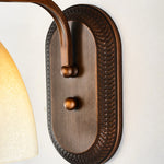 Bild in Gallery-Viewer laden, Antique bronze amber glass wall sconce