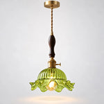 Bild in Gallery-Viewer laden, Vintage Wavy-Edge Glass Pendant Lamp