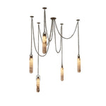Bild in Gallery-Viewer laden, Carved Alabaster Hardwired Chandelier
