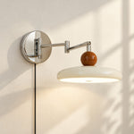 Cargar imagen en el visor de la Galería, Adjustable Chrome Disc Plug-In Wall Lamp