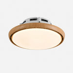 Load image into Gallery viewer, Light wood low profile ceiling fan light