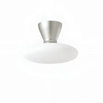Cargar imagen en el visor de la Galería, White glass and Silver finish, 28 cm / 11 in size