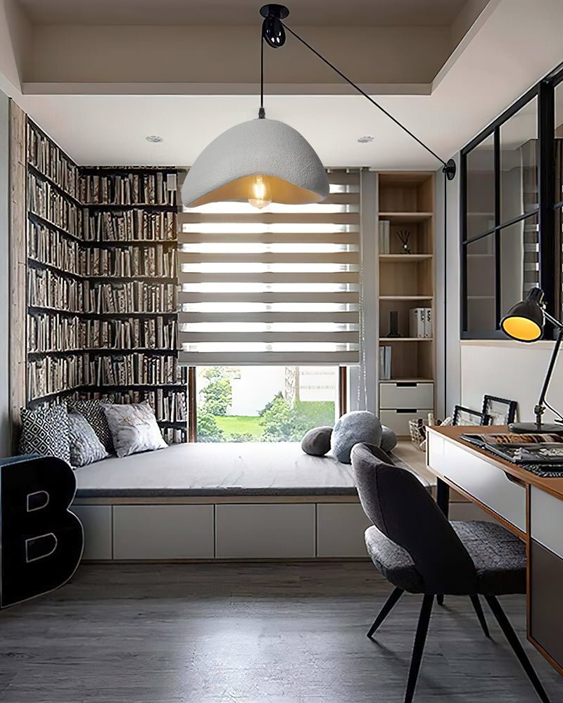 Curved Polystyrene Plug-In Pendant Light