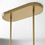 Load image into Gallery viewer, Ferosa Brass Glass Linear Chandelier – 3 Light Milk Glass Dining Lighting
