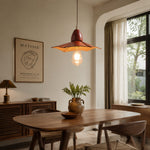 Load image into Gallery viewer, Vintage leather pendant light