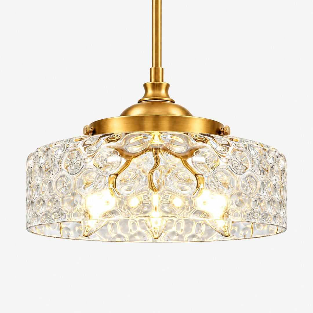 Vintage Adjustable Glass Pendant Light