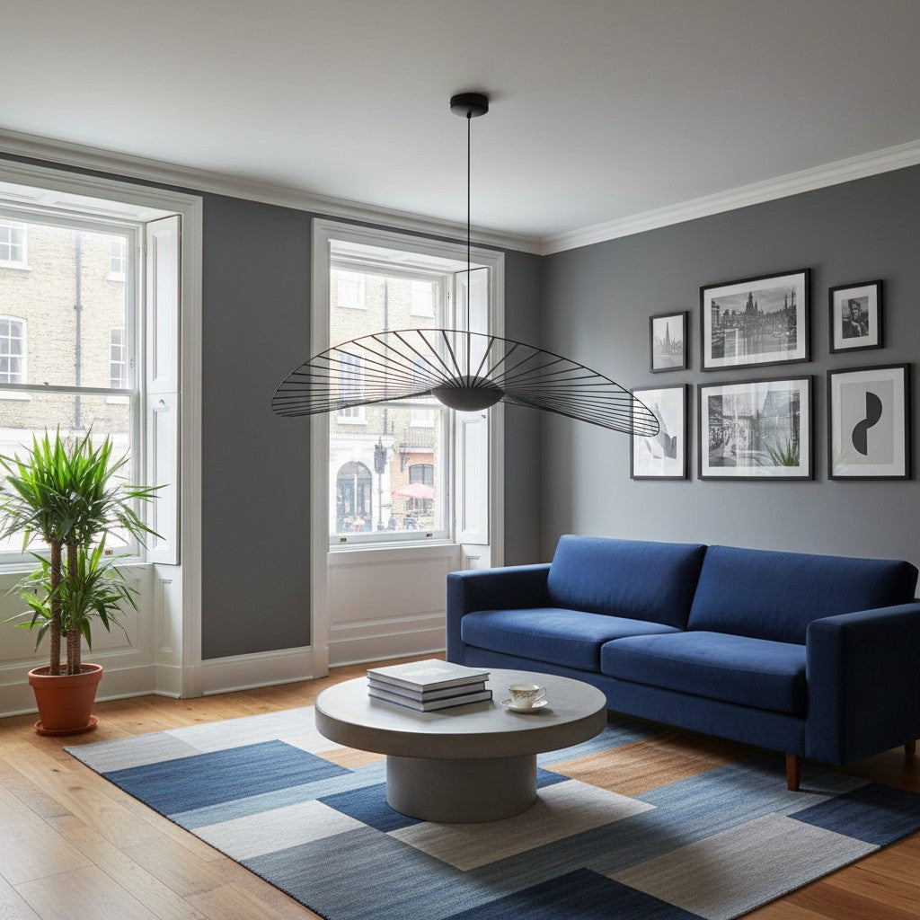 Lámpara colgante Spirava de paja moderna - Luz suspendida nórdica para sala de estar N49