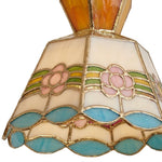 Bild in Gallery-Viewer laden, Floral Stained Glass Brass Plug-In Swag Pendant