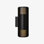Cargar imagen en el visor de la Galería, Fluted Shade Square Plate Aluminium Outdoor Sconce