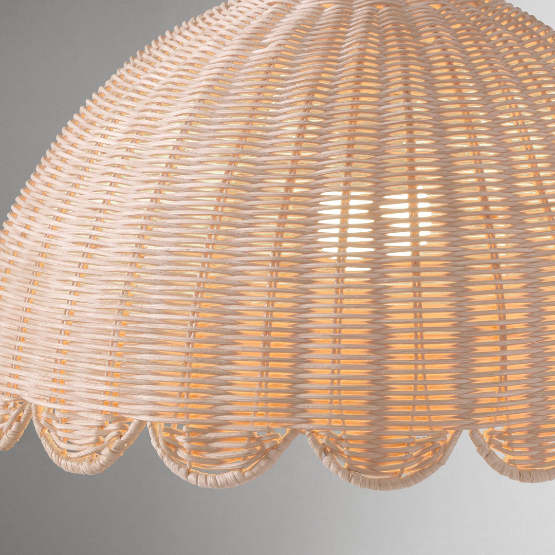 Olvara Arched Rattan Floor Lamp - Boho Chic Natural Woven Lighting