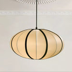 Bild in Gallery-Viewer laden, Black Metal White Fabric Plug-In Swag Pendant