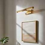 Bild in Gallery-Viewer laden, Aurix Bilderleuchte – Schlankes, mittig umwickeltes Stabdesign Metalloberfläche Wandleuchte für Galerie &amp; Flur