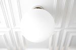 Load image into Gallery viewer, Glorica Glass 12 Inch Globe Ceiling Light - Frosted Glass Art Deco Pendant And Flush Mount
