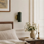 Bild in Gallery-Viewer laden, Green jade wall lamp styled above a bedside table