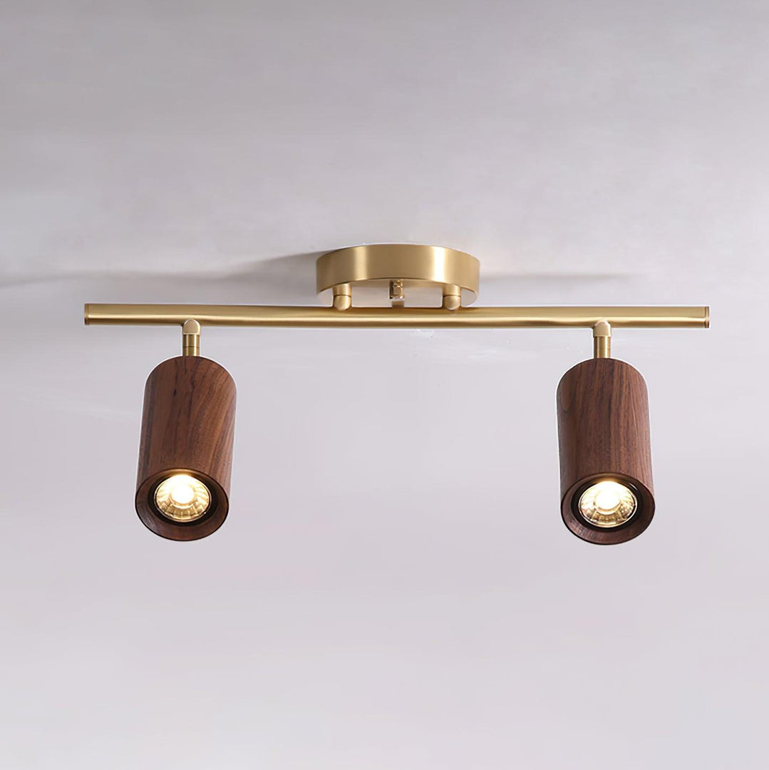 Iluminación de riel de madera Thio