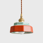 Bild in Gallery-Viewer laden, red plum ceramic octagonal pendant light