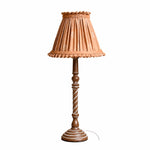 Load image into Gallery viewer, Warm tan solid pleated shade French country table lamp