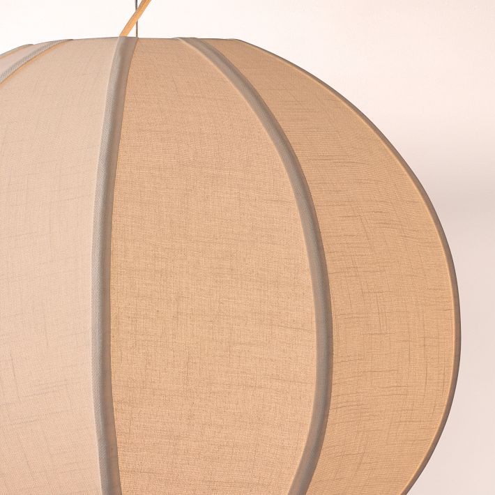 Lámpara colgante Alvian: pantalla de lino con altura ajustable para un comedor acogedor
