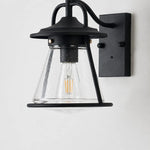 Bild in Gallery-Viewer laden, Black Glass Outdoor Wall Lantern Sconce