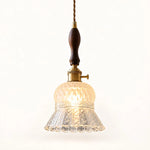 Load image into Gallery viewer, Vintage Brass Pineapple Glass Pendant Lamp