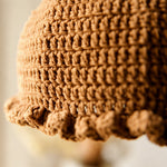 Load image into Gallery viewer, Close view of woven shade and scalloped lower edge